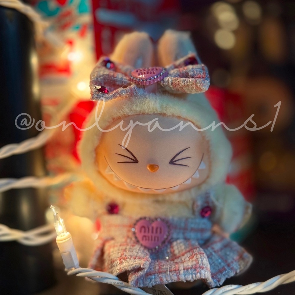 Labubu Clothes - Pink Miumiu Dress with Bow